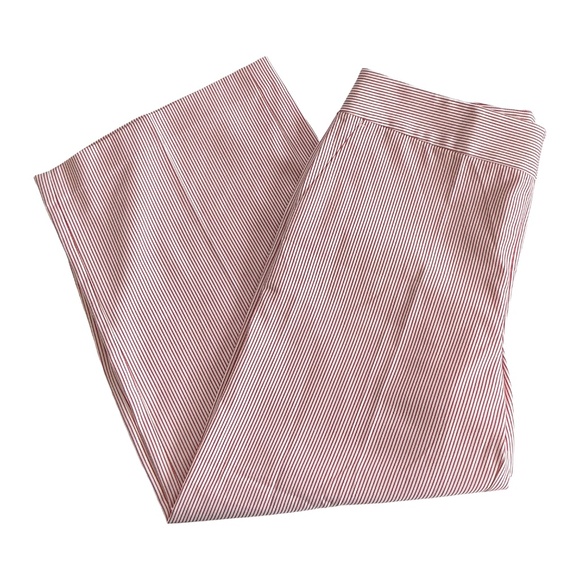 LOFT Wide Leg Crop Pant Pinstripe Side Zipper - Picture 2 of 16